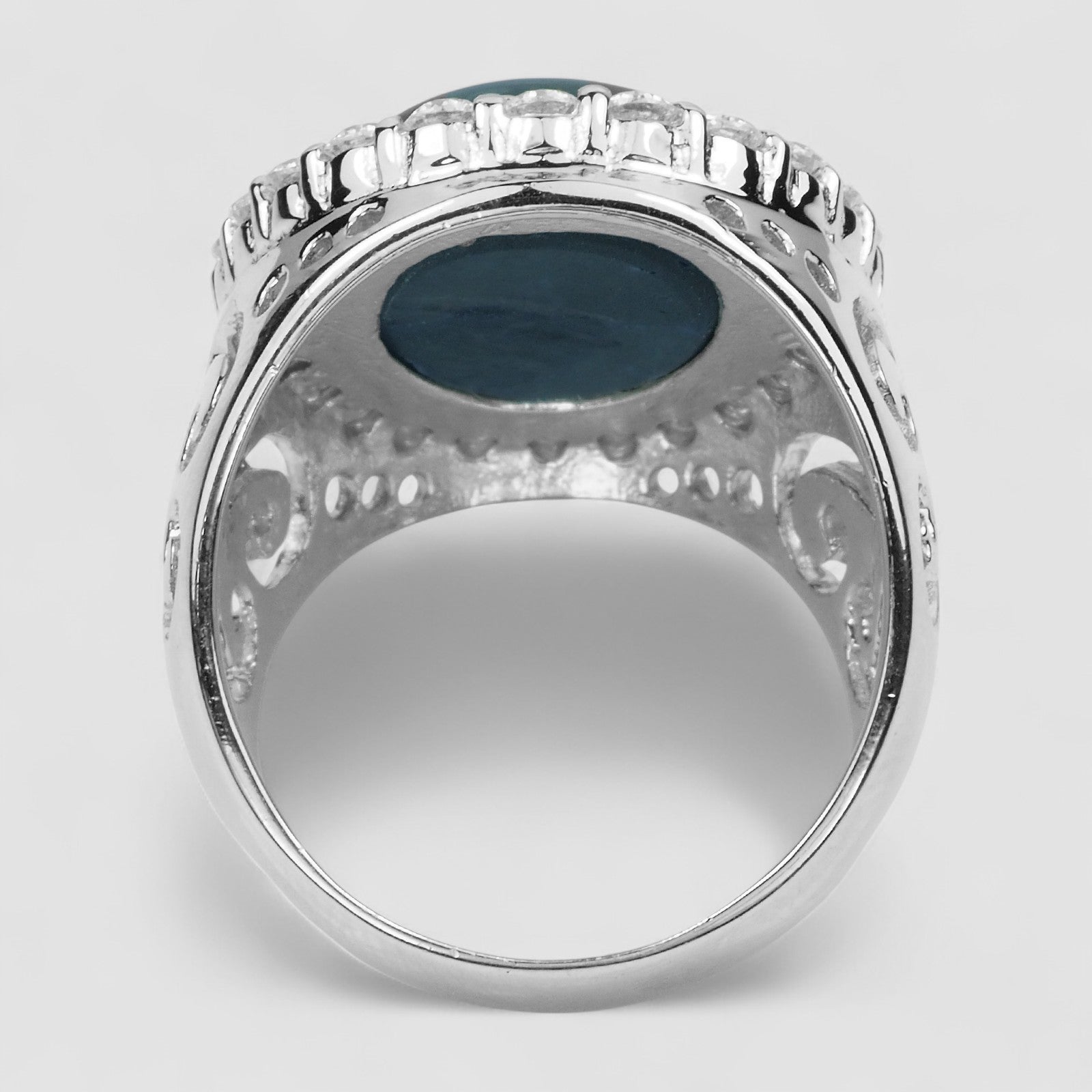 Blue Star Sapphire 925 Sterling Silver Ring