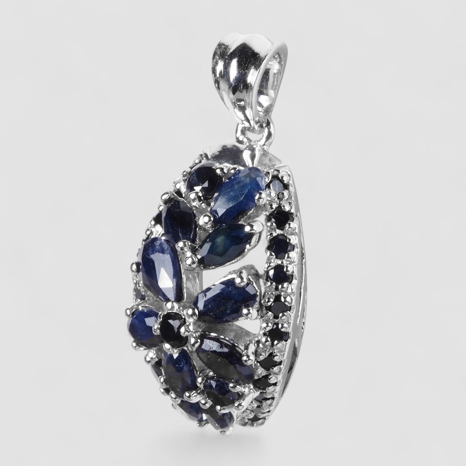 Blue Sapphire 925 Sterling Silver Pendants, Natural Sapphire, Minimalist Pendants