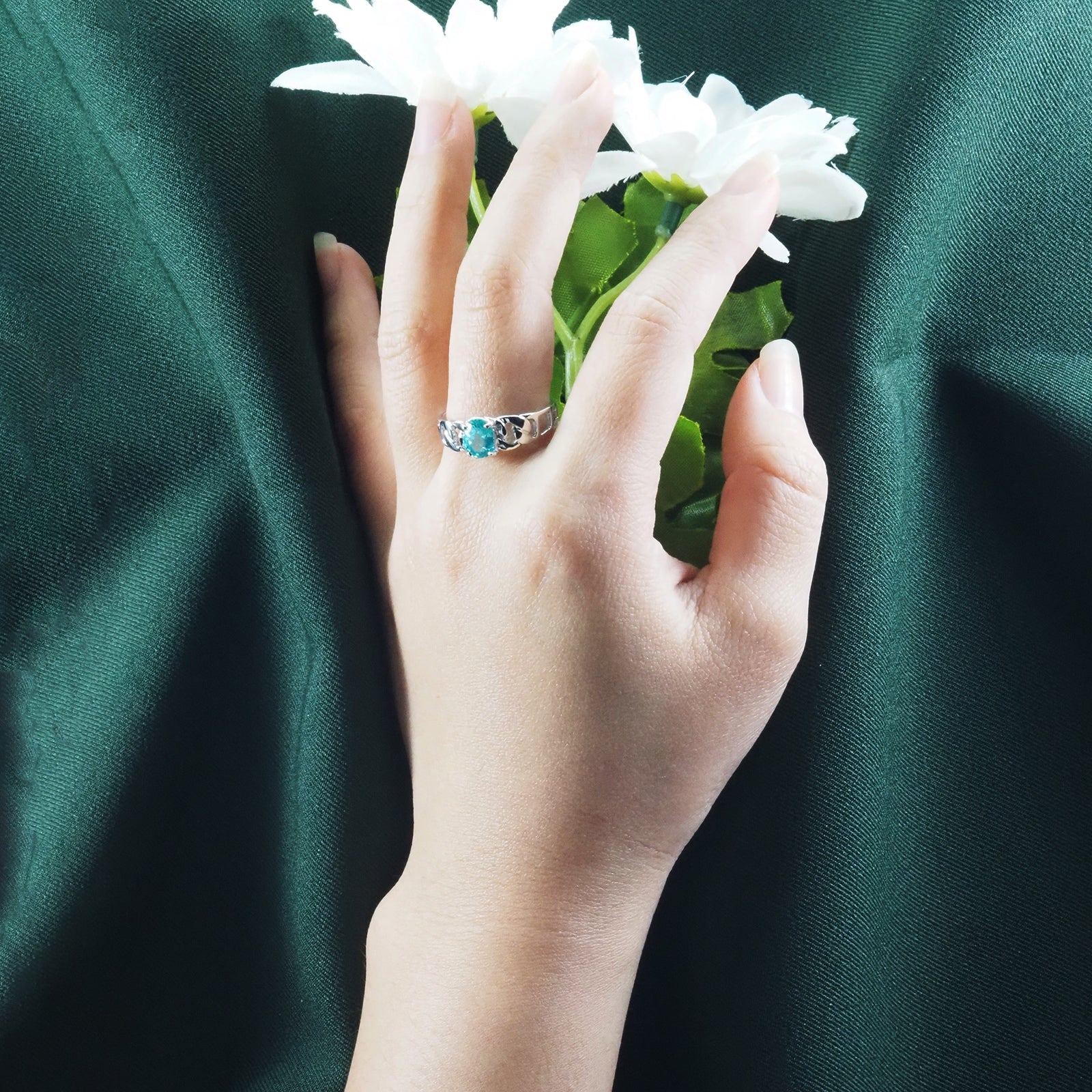 Apatite 925 Sterling Silver Ring