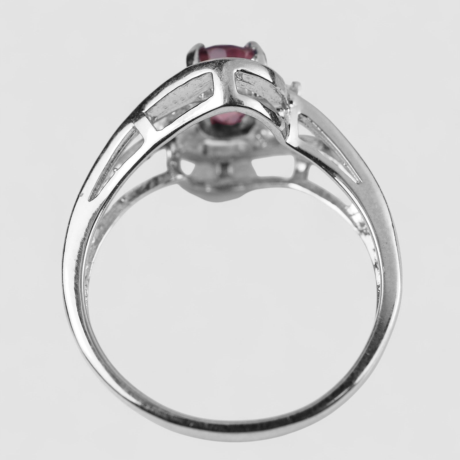 Purple Spinel 925 Sterling Silver Ring, Rhodium Plated, Tarnish Free, Free Resizing