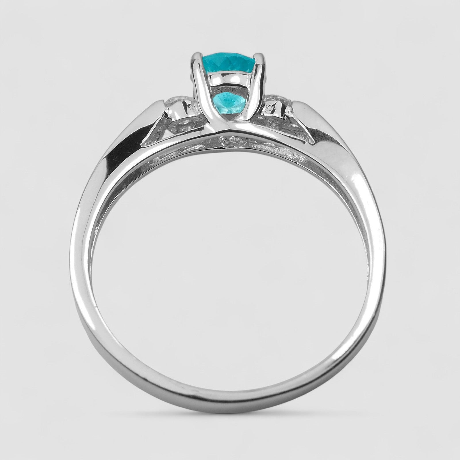 Neon Blue Apatite 925 Sterling Silver Ring