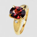 Pigeon Blood Red Zircon 925 Sterling Silver Ring