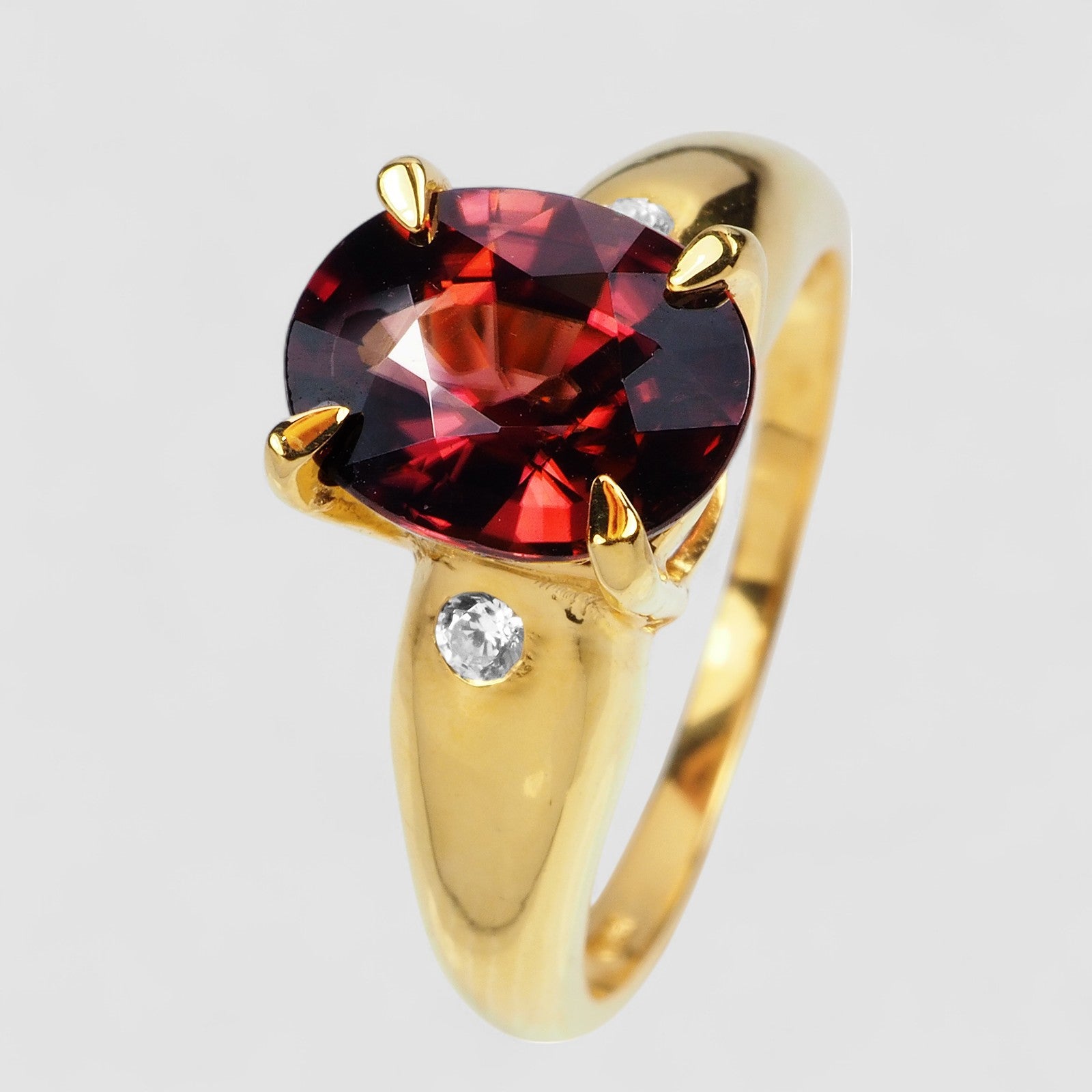 Pigeon Blood Red Zircon 925 Sterling Silver Ring