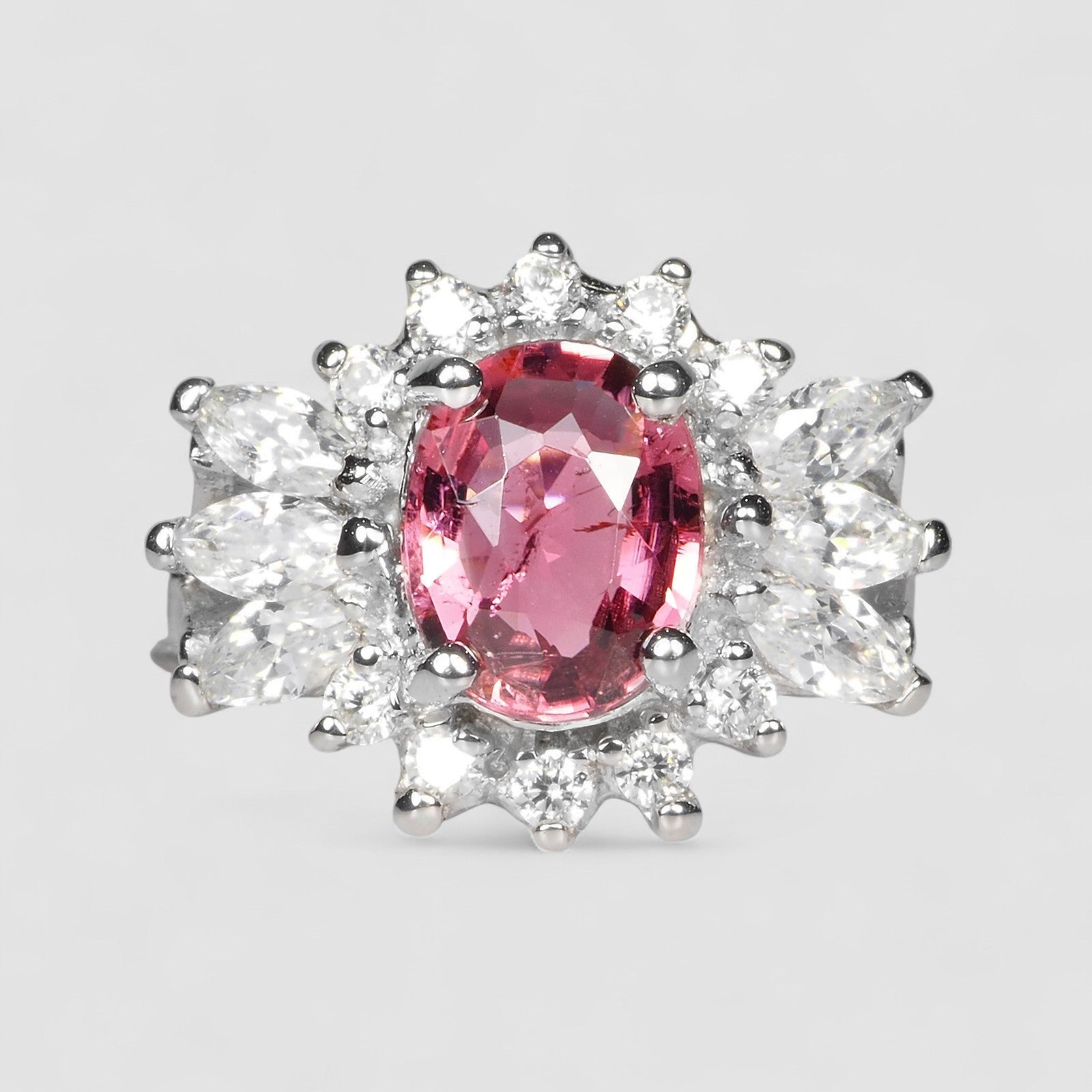 Pink Tourmaline 925 Sterling Silver Ring