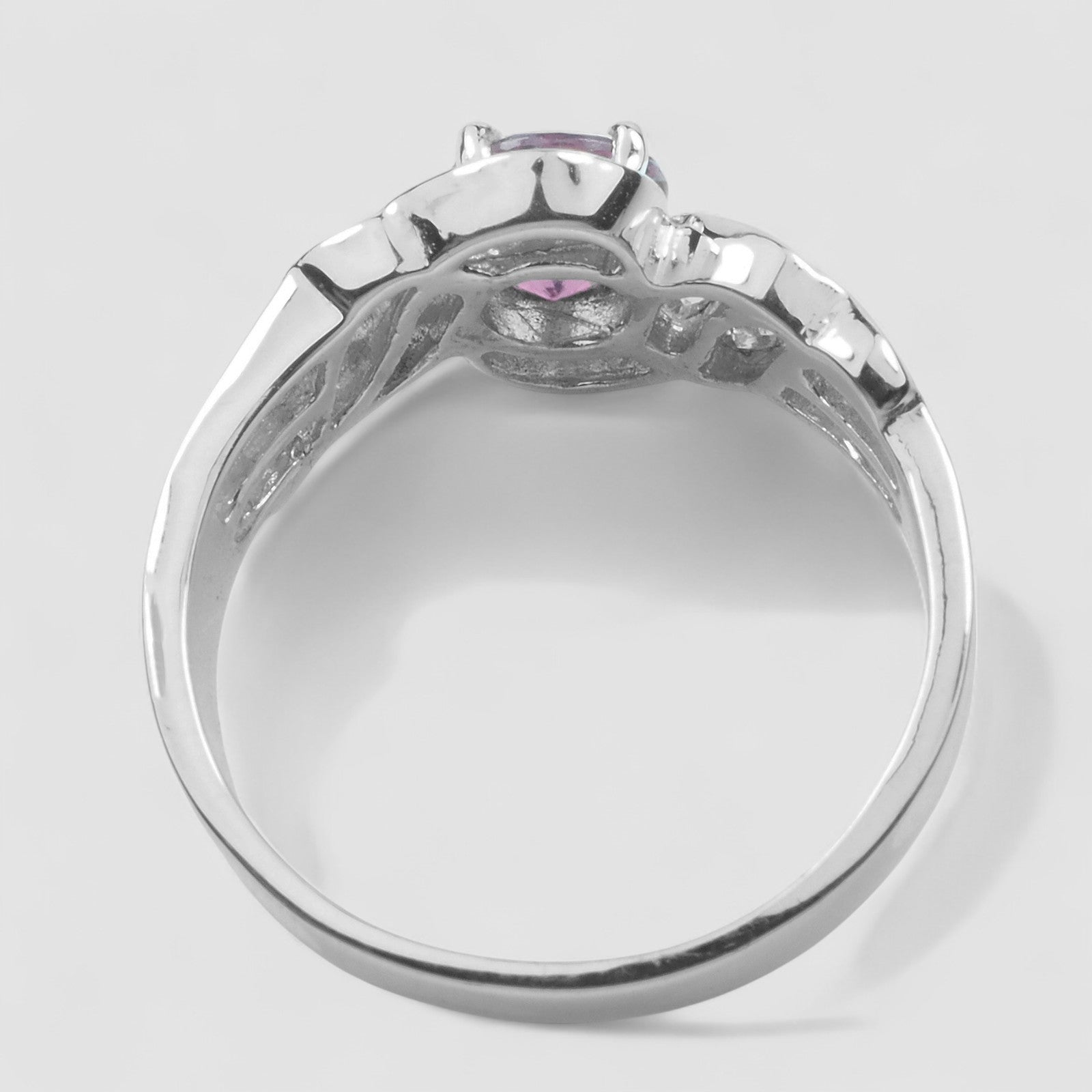 Wine Pink Rhodolite Garnet 925 Sterling Silver Ring