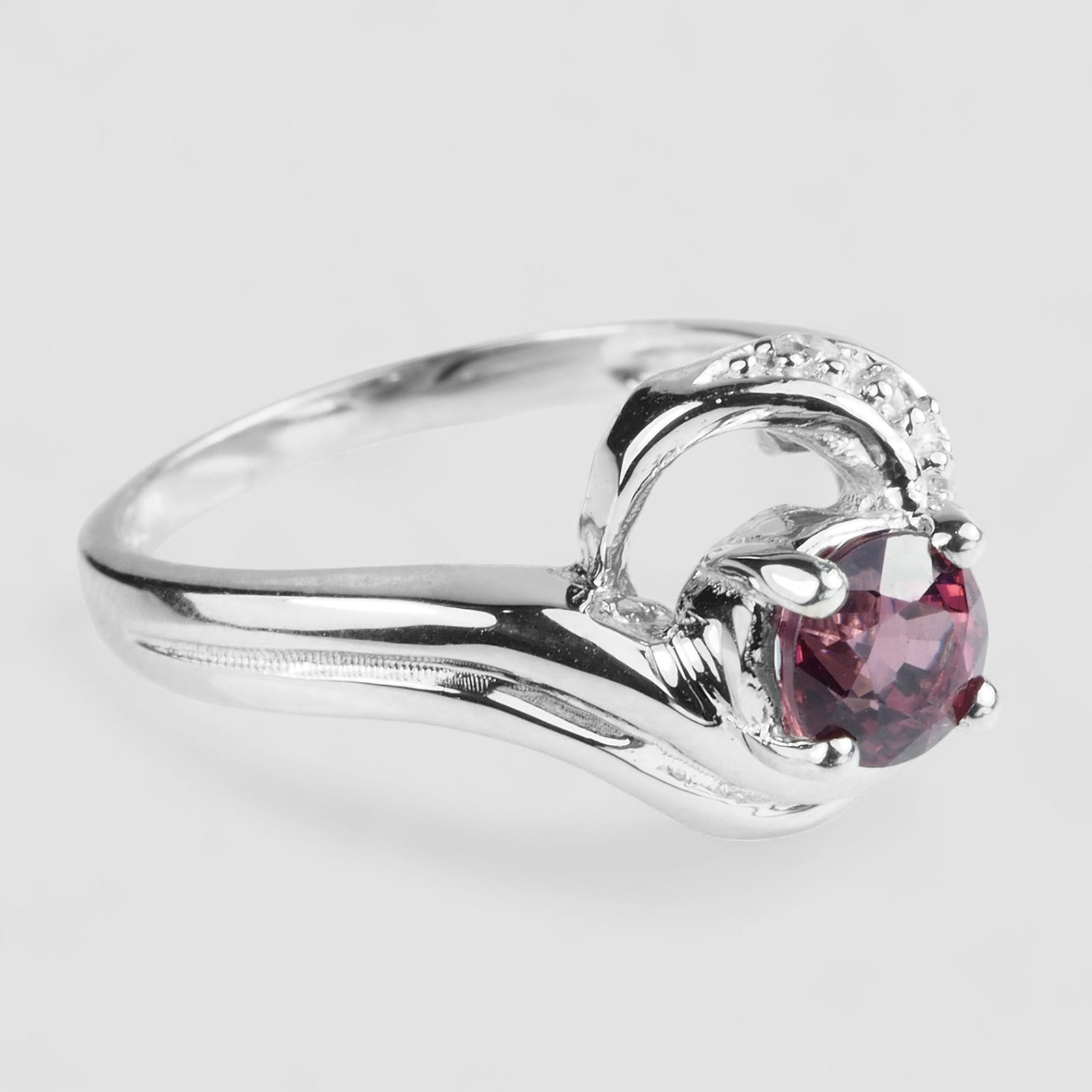 Handmade Ring Purple Rhodolite Garnet