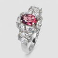 Gleaming Pink Rhodolite Garnet 925 Sterling Silver Ring