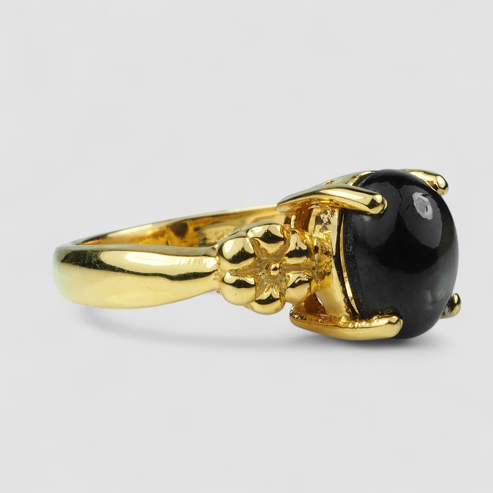 925 Sterling Silver Handmade Ring Thailand Black Star Sapphire