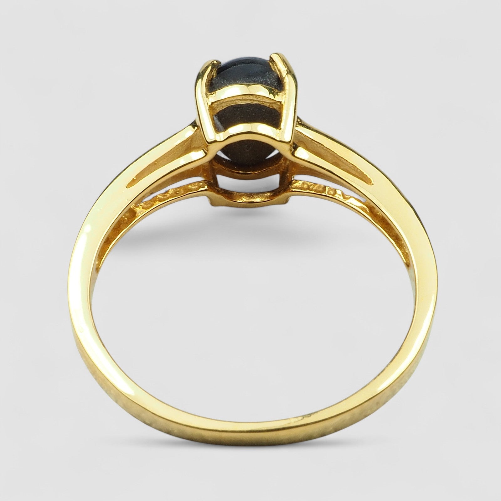 Black Star Sapphire 925 Sterling Silver Ring, Natural Gemstone, Minimalist Ring, Free Resizing