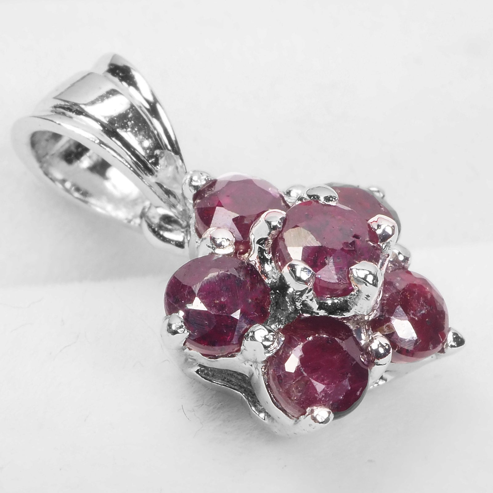 Red Ruby 925 Sterling Silver Pendants, 925 Unique Gift for Her, Natural Gemstone