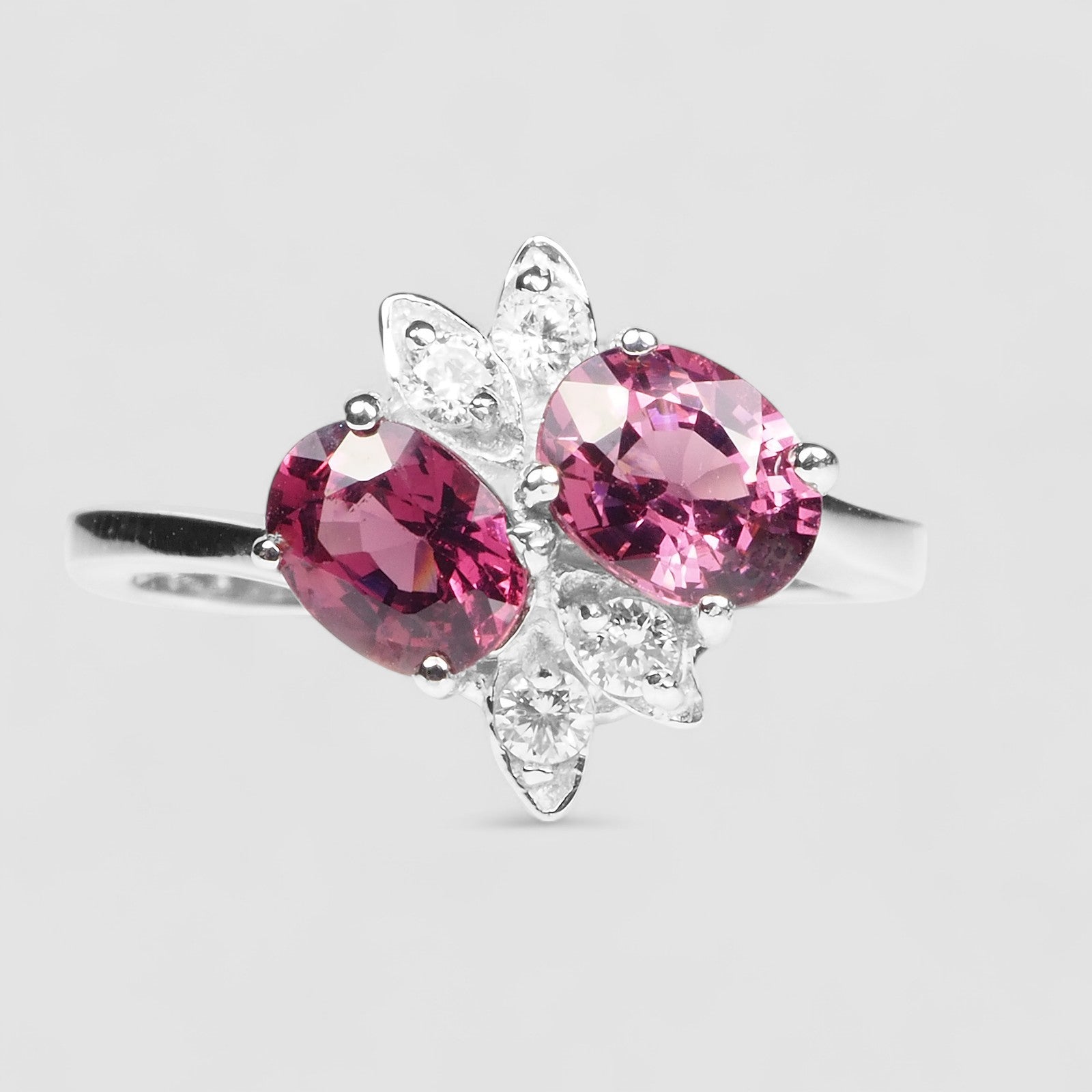 Pink Rhodolite Garnet 925 Sterling Silver Ring