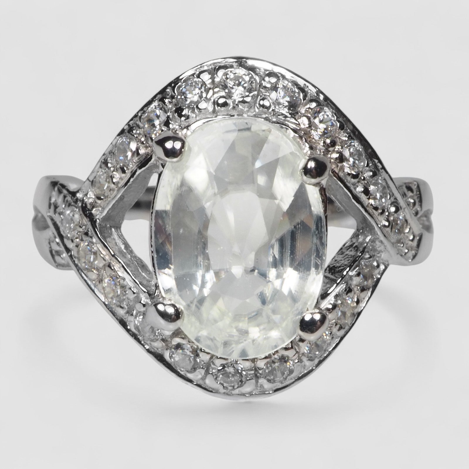 White Zircon 925 Sterling Silver Ring