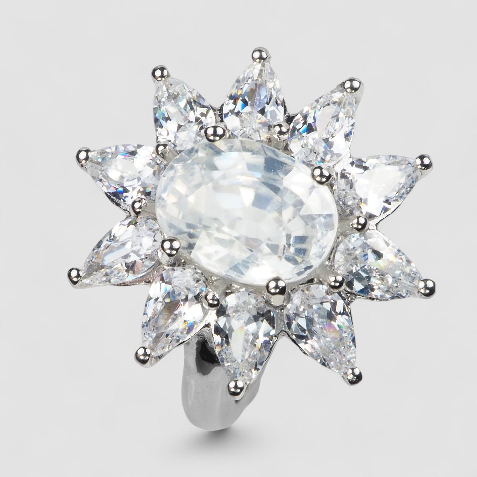 White Zircon Finish Fine Jewelry