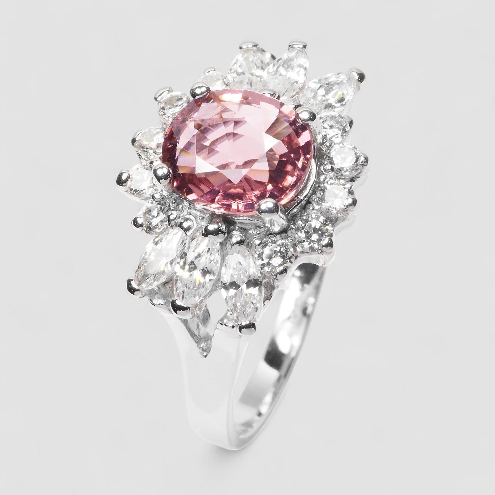 Pink Tourmaline 925 Sterling Silver Ring