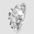 Brilliant White Zircon 925 Sterling Silver Ring