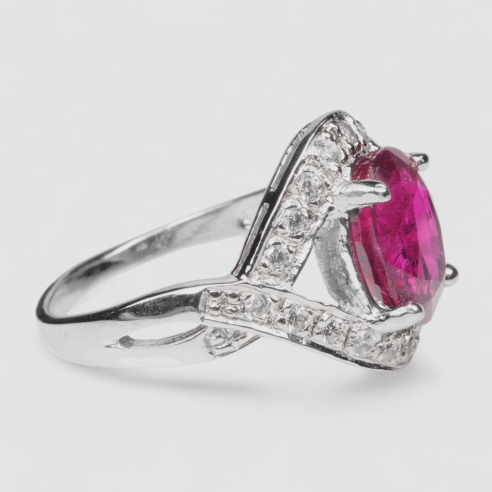 PINK RUBELLITE TOURMALINE 925 STERLING SILVER HANDMADE RING