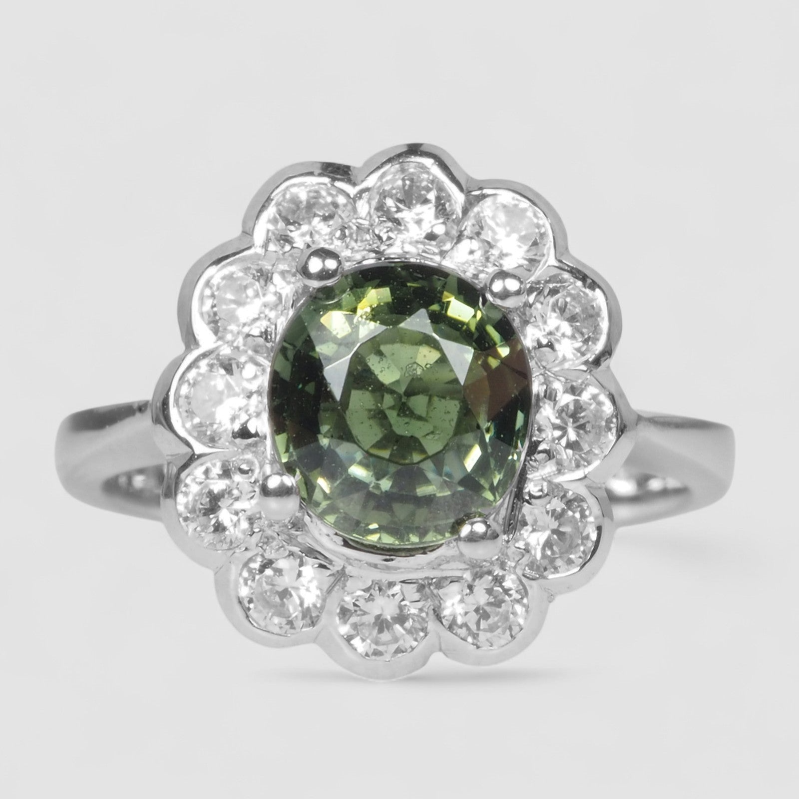 Forest Green Tourmaline 925 Sterling Silver Ring