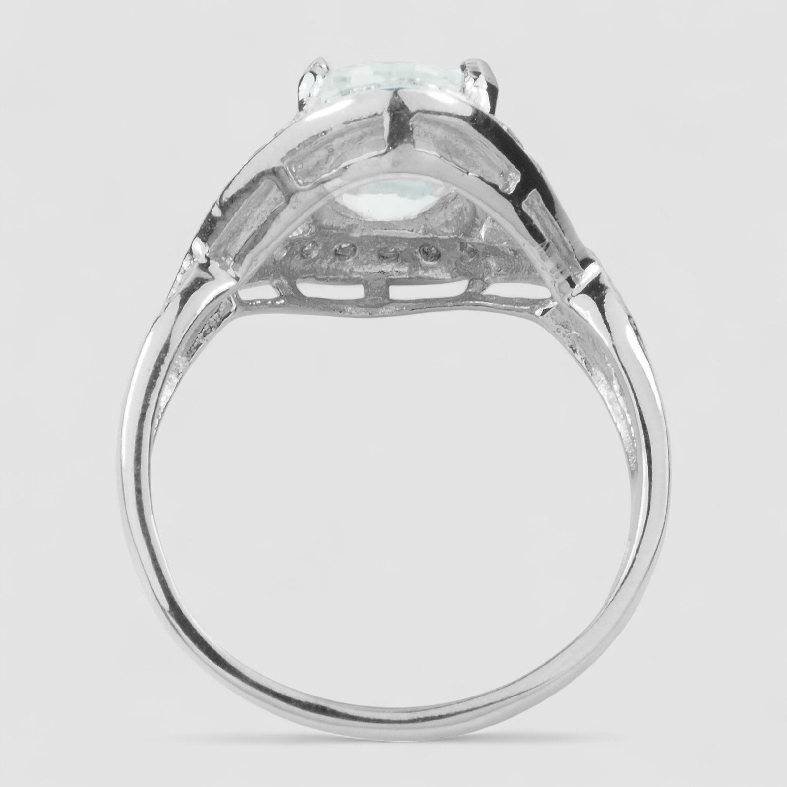 White Zircon 925 Sterling Silver Ring