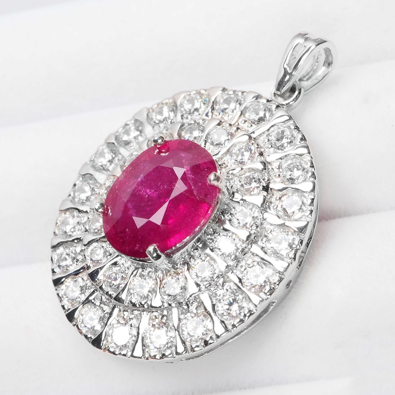 Red Ruby 925 Sterling Silver Pendants