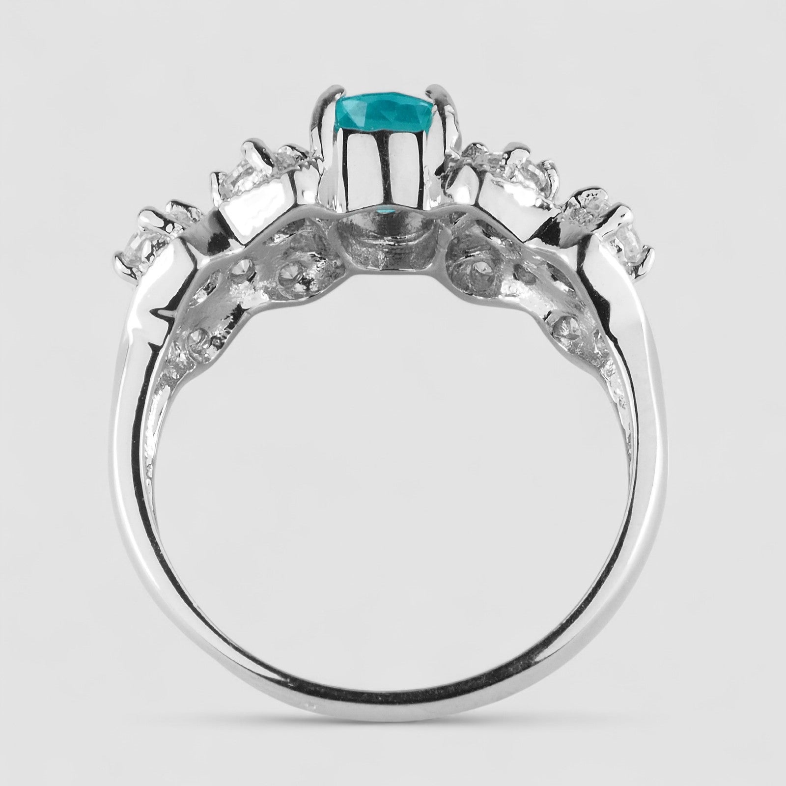 Neon Blue Apatite 925 Sterling Silver Ring