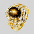 Black Star Sapphire 925 Sterling Silver Ring