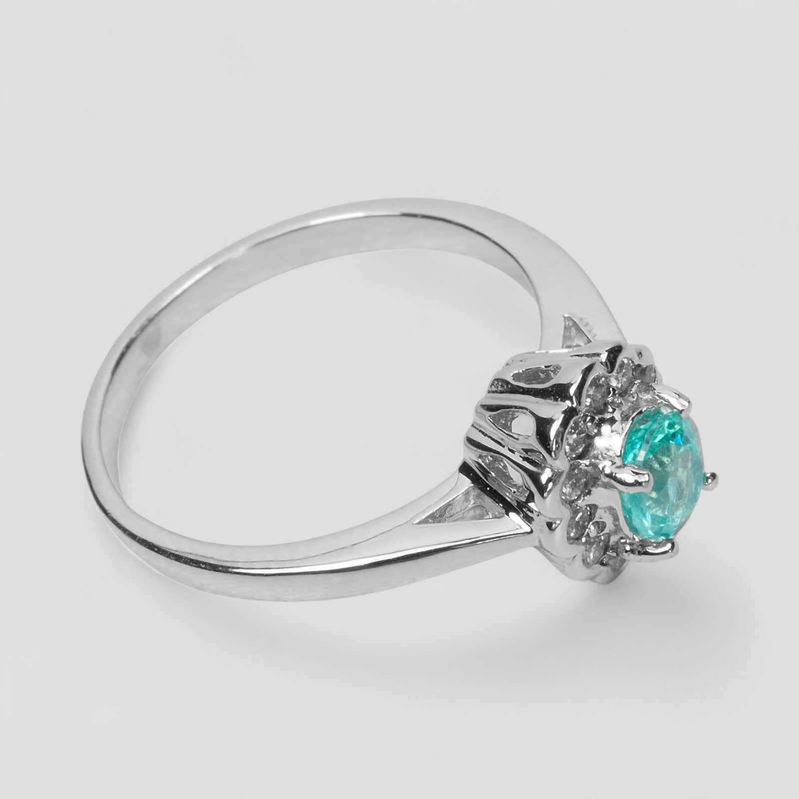 Paraiba Tourmaline 925 Sterling Silver Ring