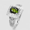 Vivid Green Tourmaline 925 Sterling Silver Ring