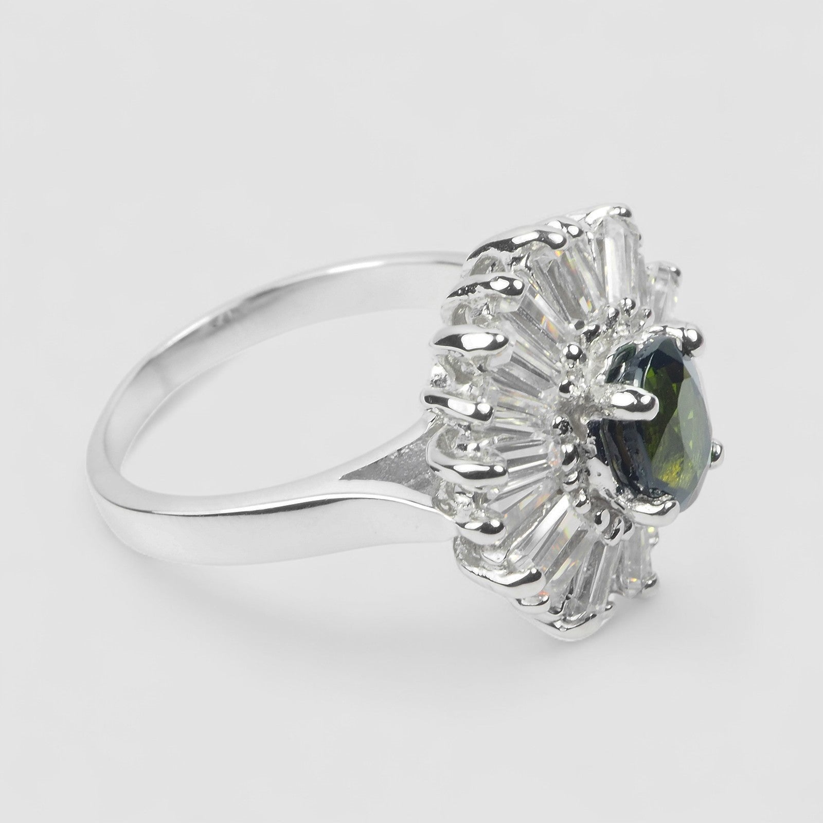 Green Tourmaline 925 Sterling Silver Ring