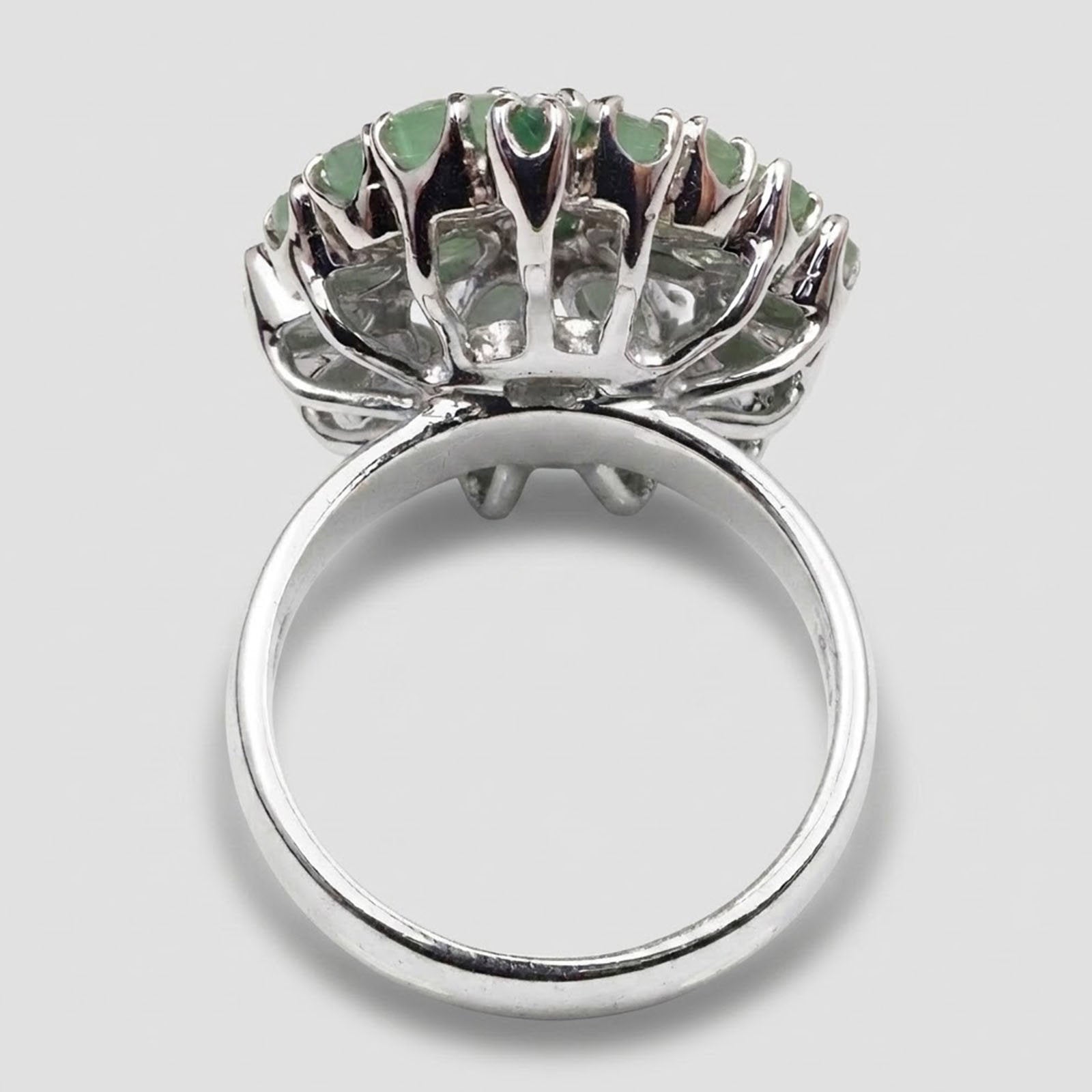 Green Emerald 925 Sterling Silver Rings, Affordable Natural Gemstone, Everyday Ring