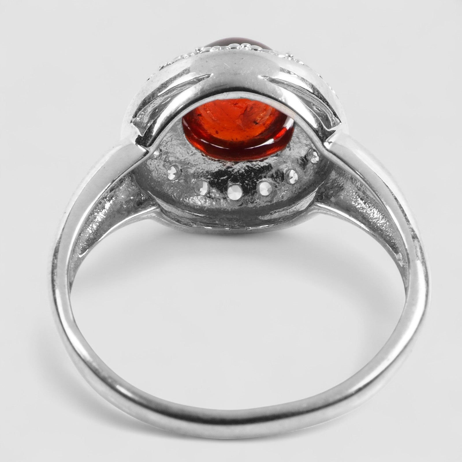 Sunset Orange Spessartite Handmade Ring