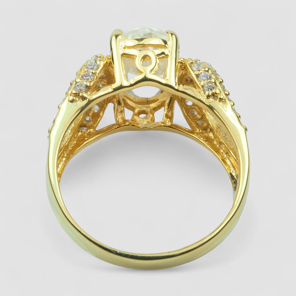 JEWELRY FINE RING WHITE ZIRCON 925 STERLING SILVER