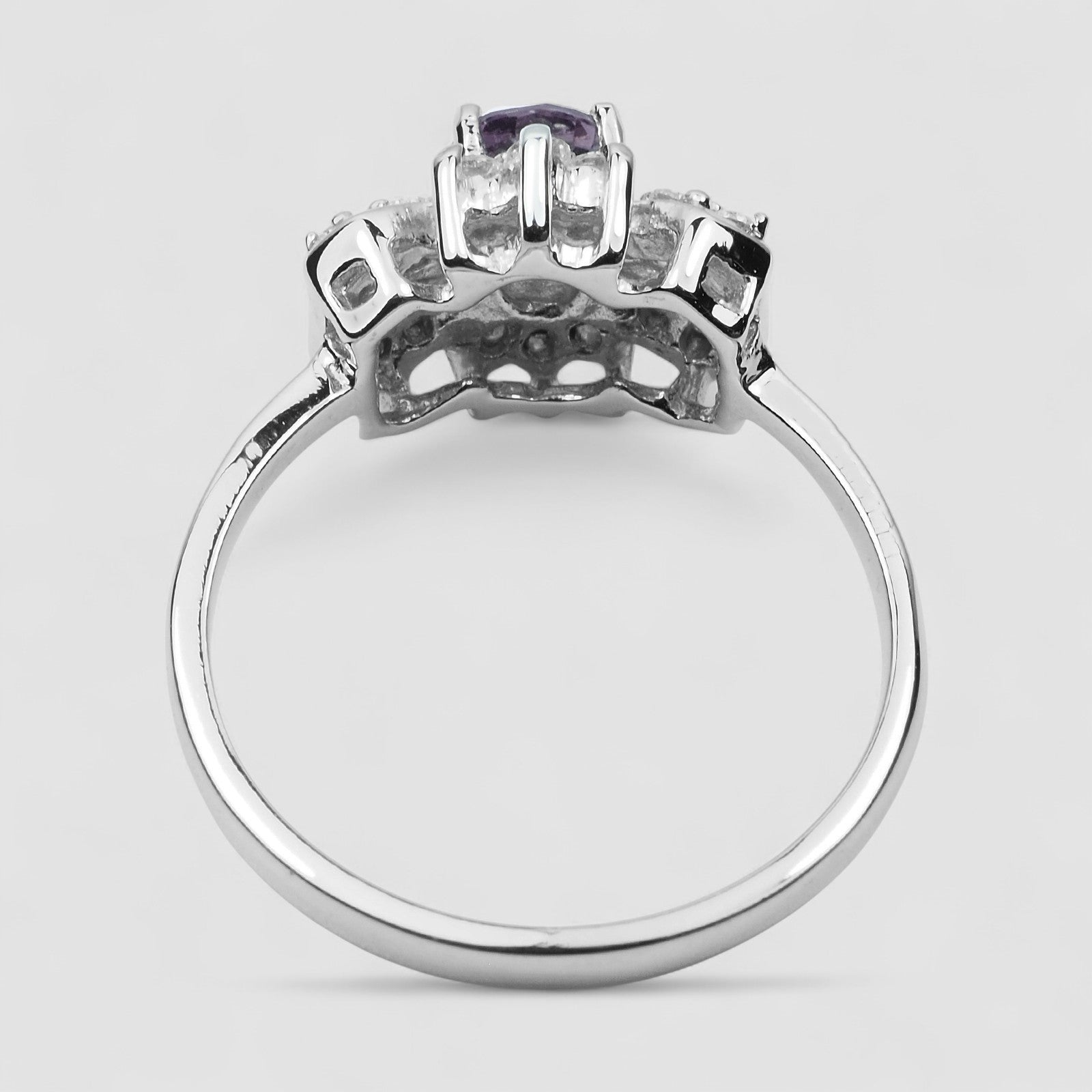 Brilliant Purple Spinel 925 Sterling Silver Ring