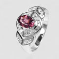 Pink Rhodolite Garnet 925 Sterling Silver Ring