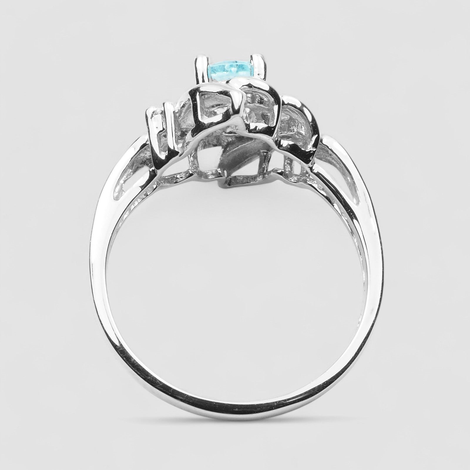 Sky Blue Zircon 925 Sterling Silver Ring