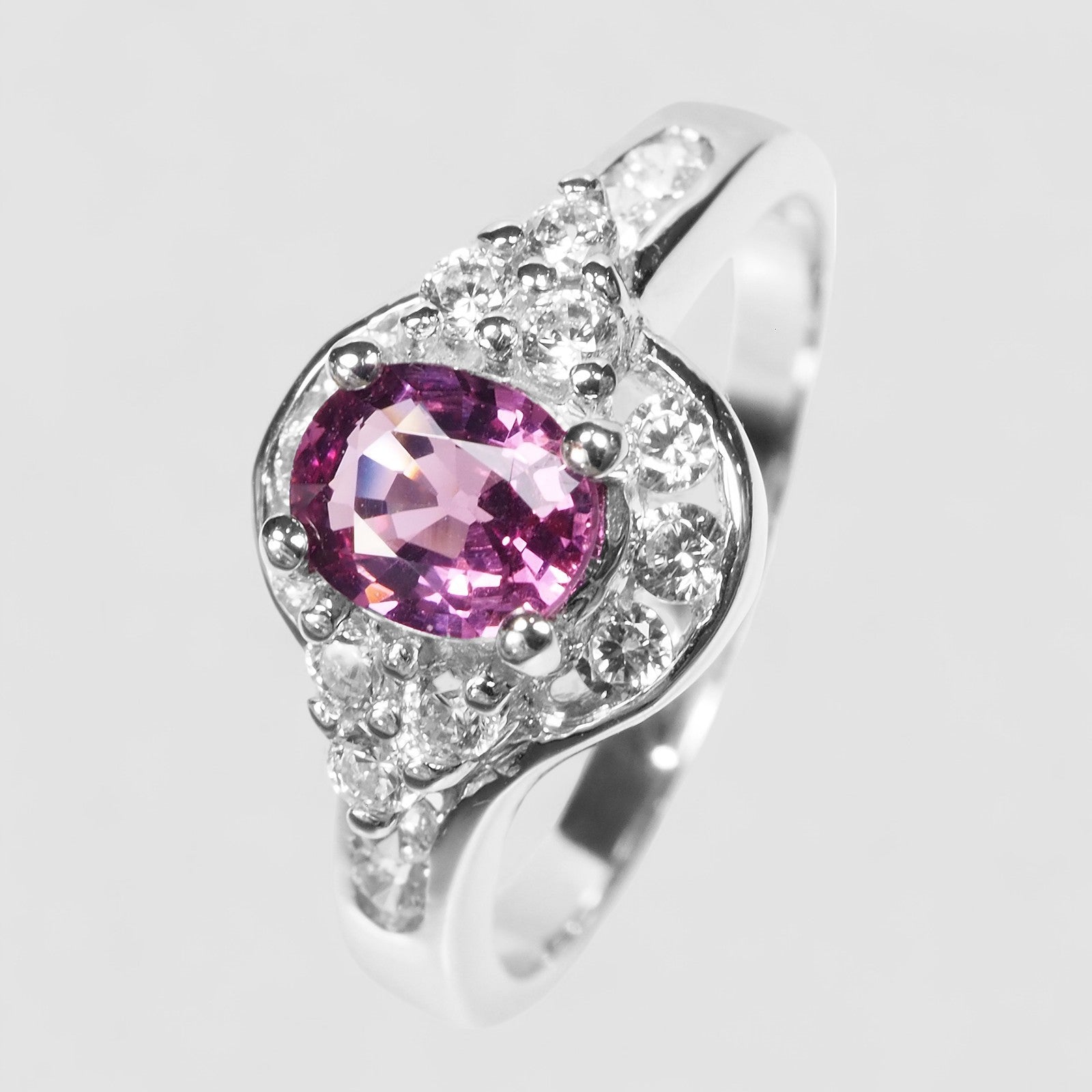 Purple Rhodolite Garnet 925 Sterling Silver Ring