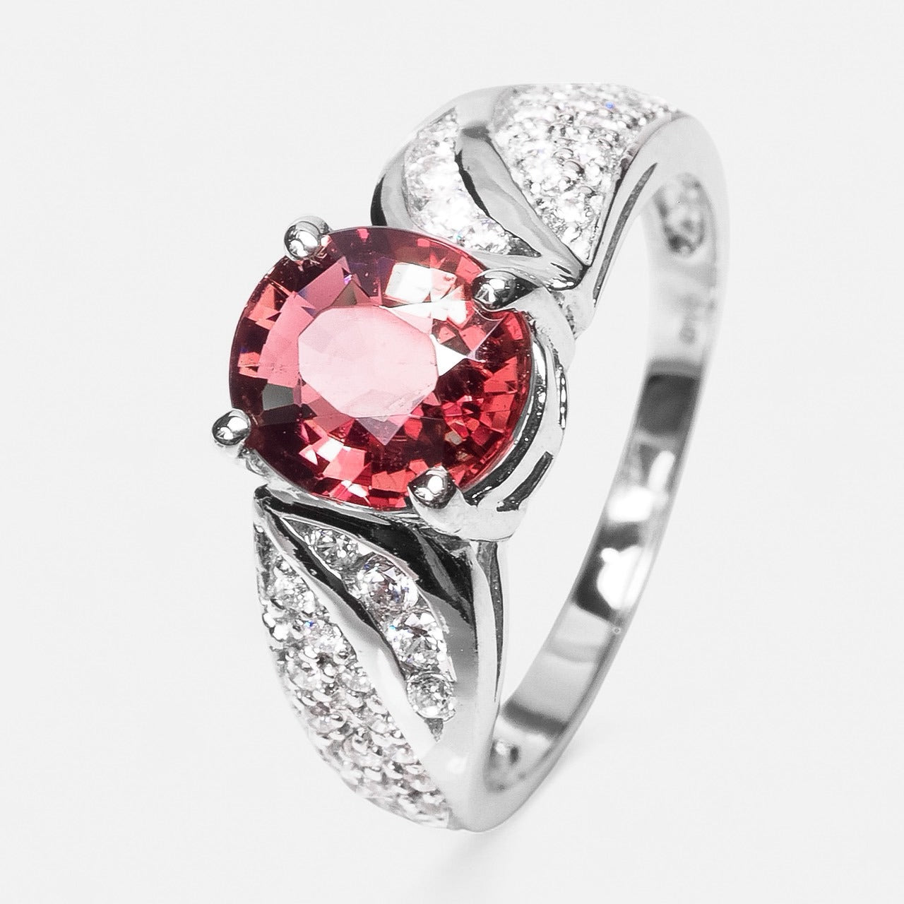 RED ZIRCON 925 STERLING SILVER