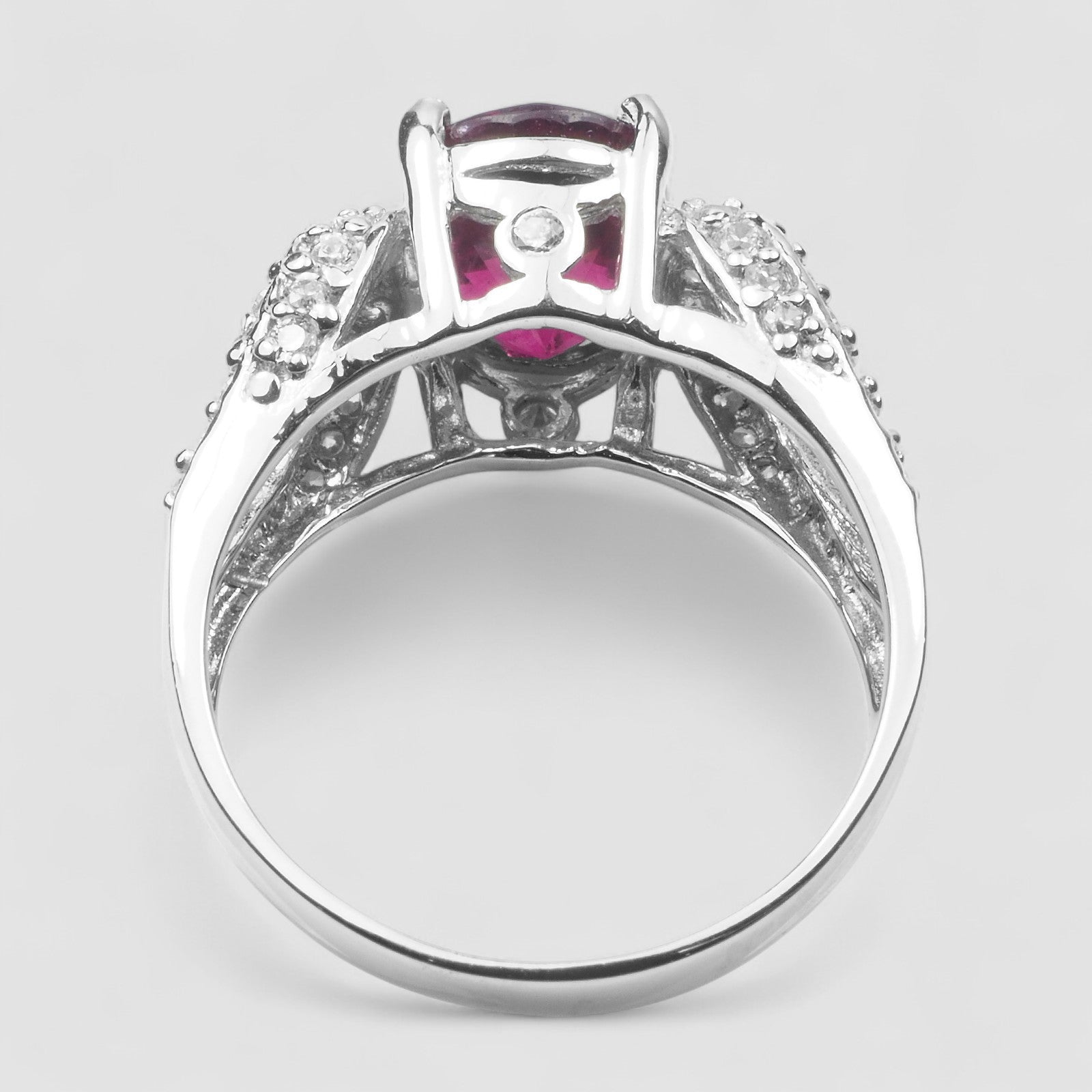 Pink Rubellite Tourmaline 925 Sterling Silver Ring
