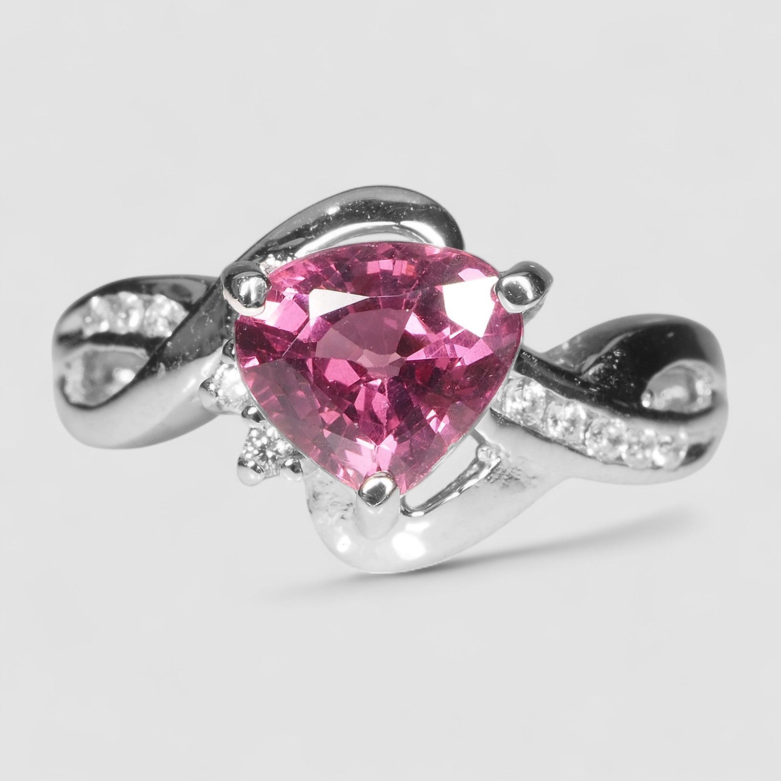 Pink Rhodolite Garnet 925 Sterling Silver Ring