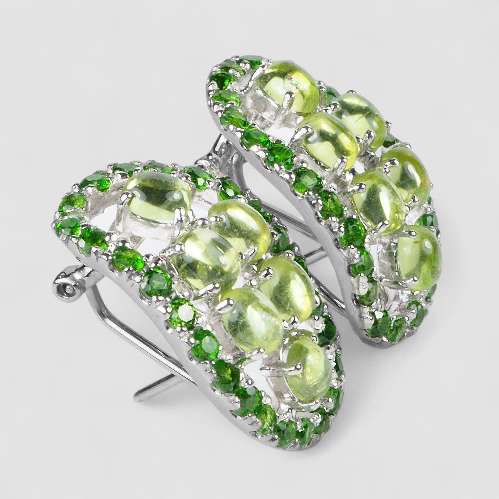 Green Peridot 925 Sterling Silver Earrings, 925 Genuine Gemstone, Everyday Earrings