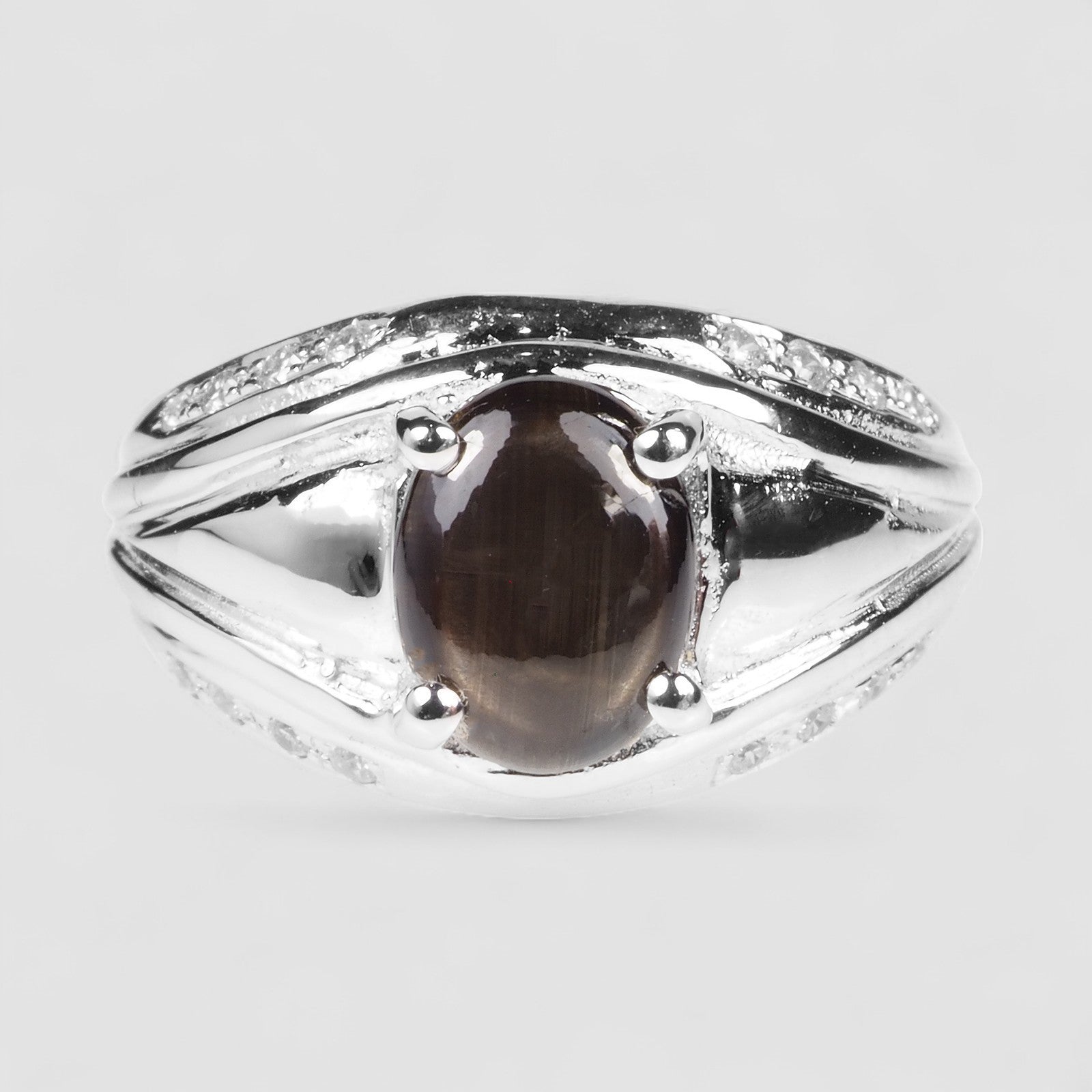 Dazzling Black Star Sapphire Ring