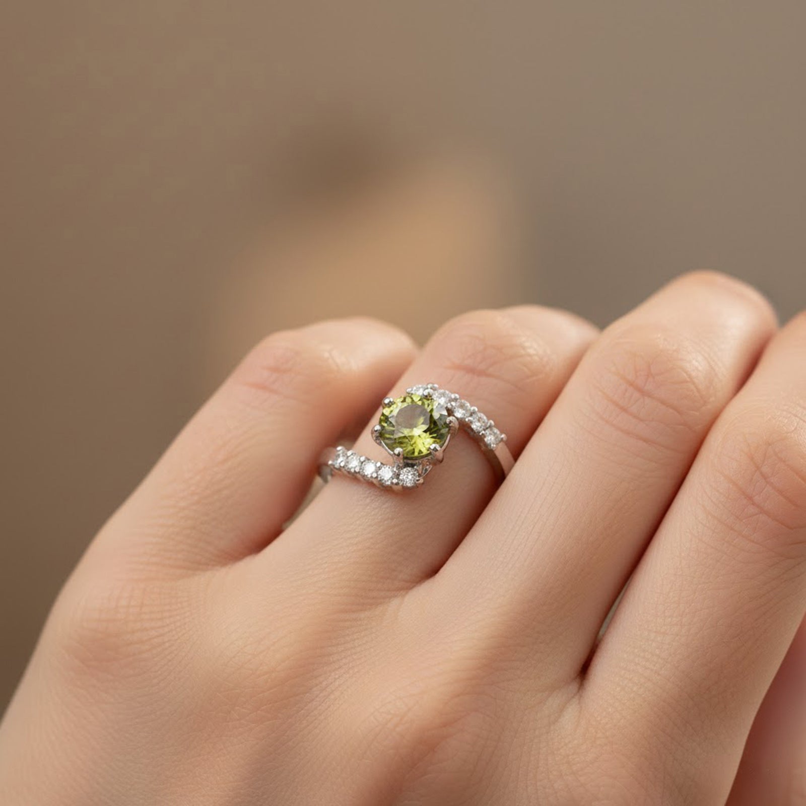 Green Tourmaline 925 Sterling Silver Ring