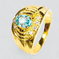 Blue Zircon 925 Sterling Silver Ring