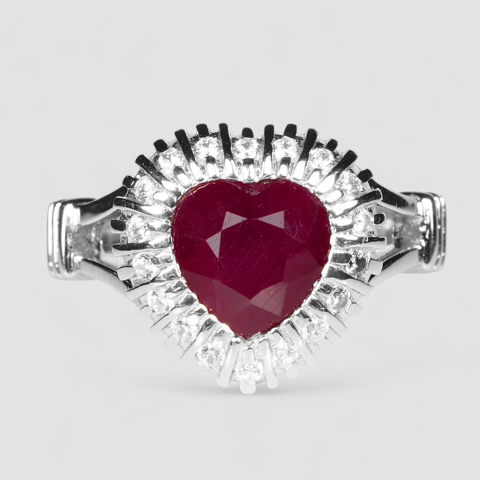 Red Ruby 925 Sterling Silver Ring