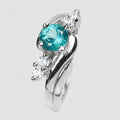 Neon Blue Apatite 925 Sterling Silver Ring