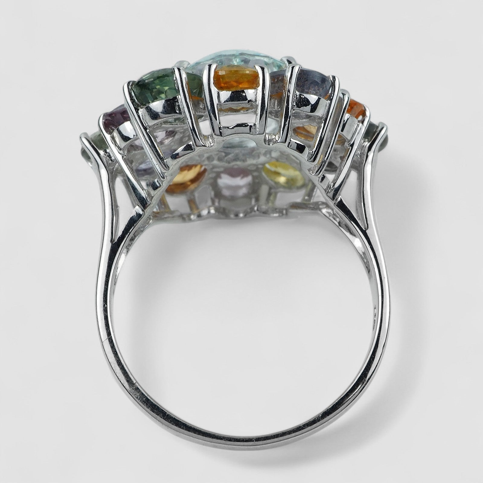 Blue Aquamarine 925 Sterling Silver Ring