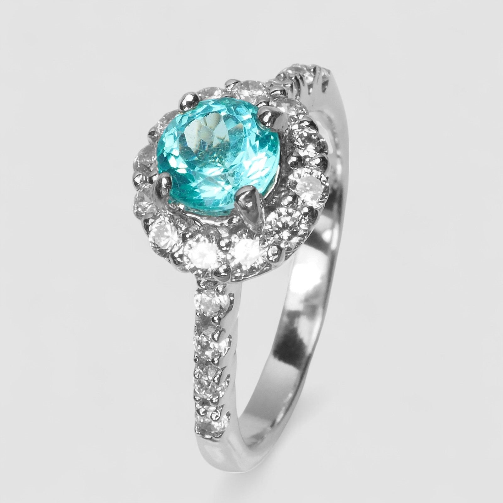 Neon Blue Apatite 925 Sterling Silver Ring