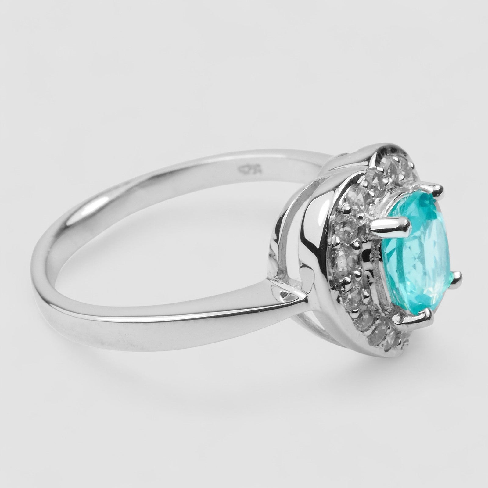 Blue Paraiba Tourmaline 925 Sterling Silver Ring