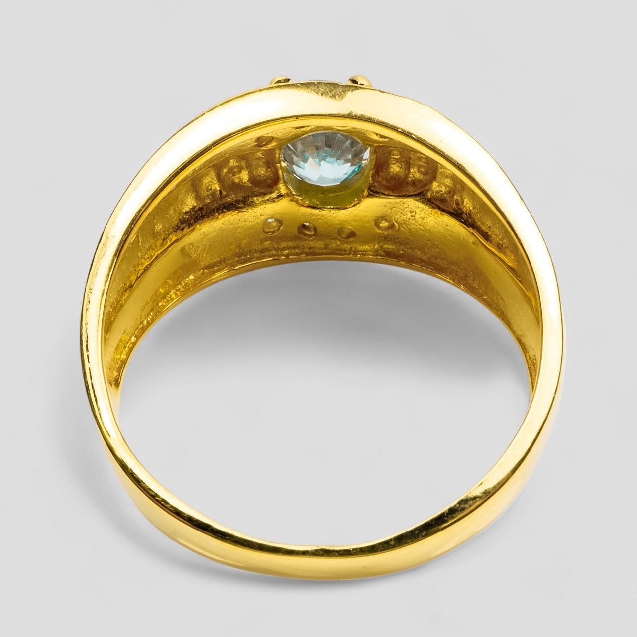Blue Zircon 925 Sterling Silver Ring