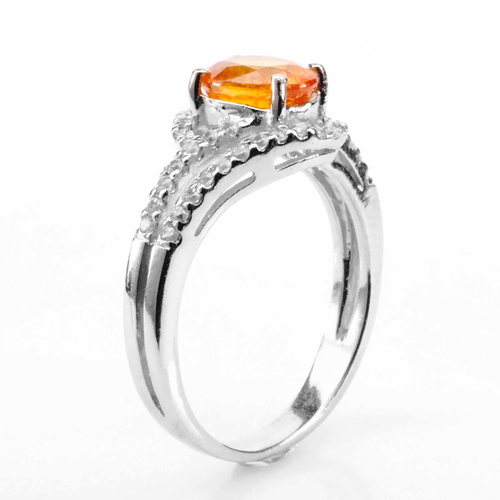 FANTA ORANGE SPESSARTITE 925 STERLING SILVER RING