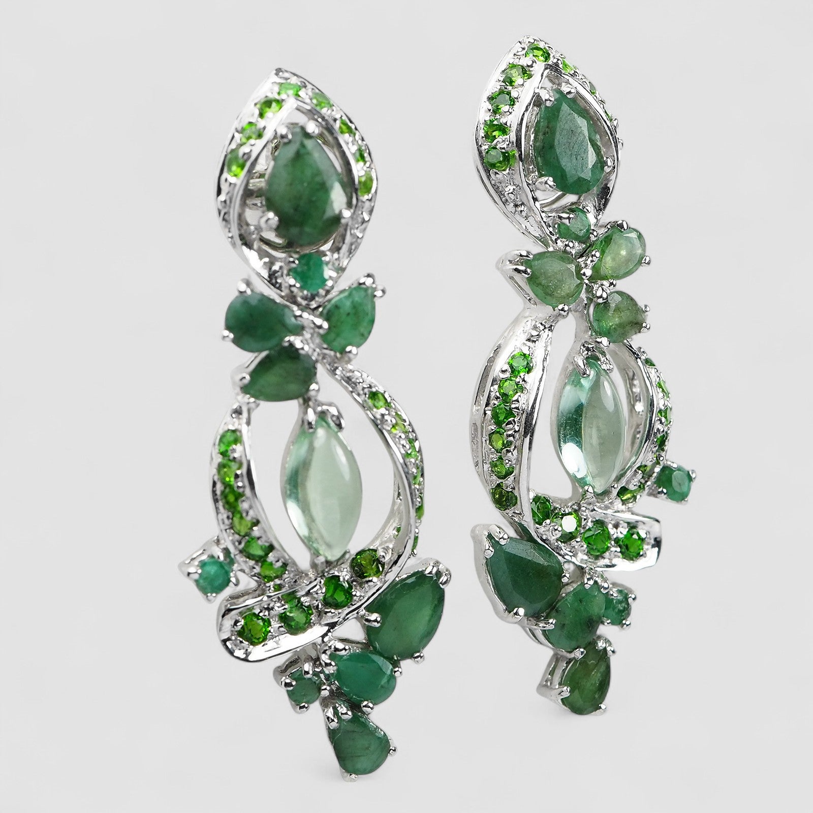 Green Emerald 925 Sterling Silver Earrings, Birthday Gift, Dainty Earrings